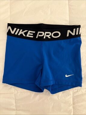 Nike Pro Royal Blue Compression Shorts Athletic Gym Workout Activewear